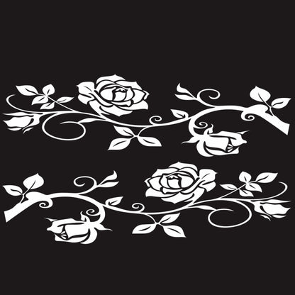 2 PCS/Set D-545 Rose Pattern Car Modified Decorative Sticker, D-545