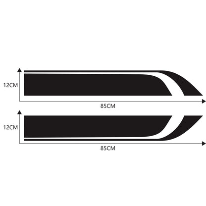 D-711 Stripe Pattern Car Modified Hood Decorative Sticker, D-711