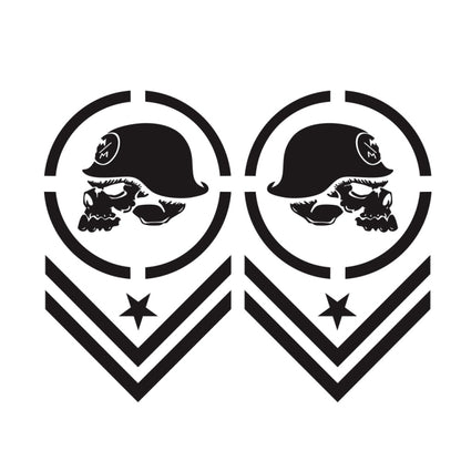 2 PCS/Set D-739 Skull Pattern Car Modified Decorative Sticker, D-739
