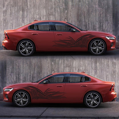 2 PCS/Set D-752 Lines Pattern Car Modified Decorative Sticker, D-752