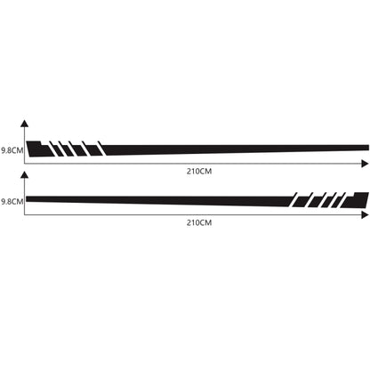 2 PCS/Set D-854 Stripe Pattern Car Modified Decorative Sticker, D-854