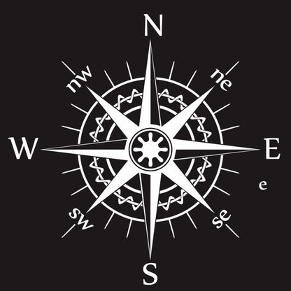 D-863 Compass Pattern Car Modified Decorative Sticker, D-863