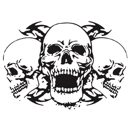 D-923 Three Skulls Pattern Car Modified Decorative Sticker, D-923