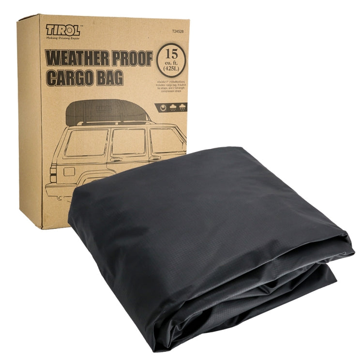 T24528 15 Cubic Foot Car Universal Rainproof Roof Luggage Outdoor Camper Roof Bag, T24528
