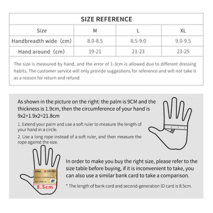 BOODUN 1408 4D Silicone Shock Absorbing Half Finger Breathable Bicycle Outdoor Riding Gloves, M, L