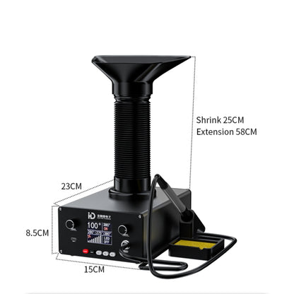 D-201 2 in 1 Intelligent Constant Temperature Soldering Iron With Solder Smoking Absorber Tool,, US Plug, UK Plug, AU Plug, EU Plug