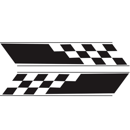 2 PCS/Set D-962 Checkered Flag Pattern Car Modified Decorative Sticker, D-962