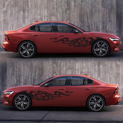 2 PCS/Set D-969 Flame Pattern Car Modified Decorative Sticker, D-969