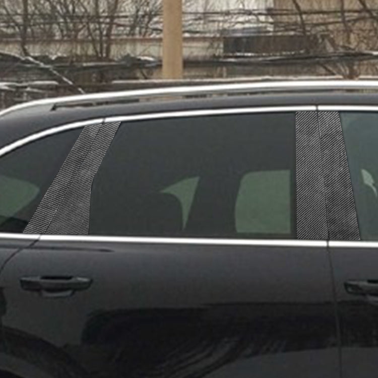 Car Carbon Fiber B-pillar Decorative Sticker for Porsche Cayenne 2010-2017, Left and Right Drive, B-pillar