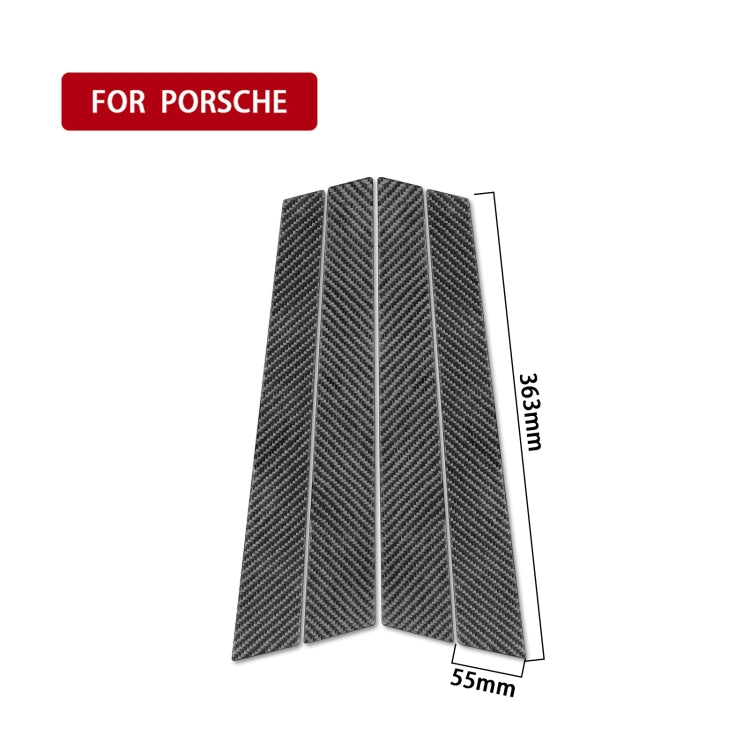 Car Carbon Fiber B-pillar Decorative Sticker for Porsche Panamera 2010-2016, Left and Right Drive, B-pillar for Porsche Panamera