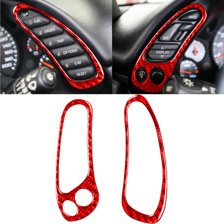 2 in 1 Car Carbon Fiber Sides Speedometer Sticker for Chevrolet Corvette C5 1998-2004, Speedometer Sticker A