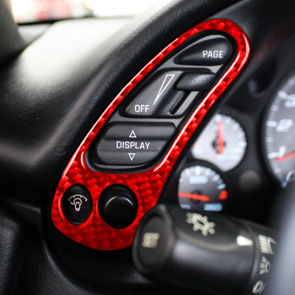 2 in 1 Car Carbon Fiber Sides Speedometer Sticker for Chevrolet Corvette C5 1998-2004, Speedometer Sticker A