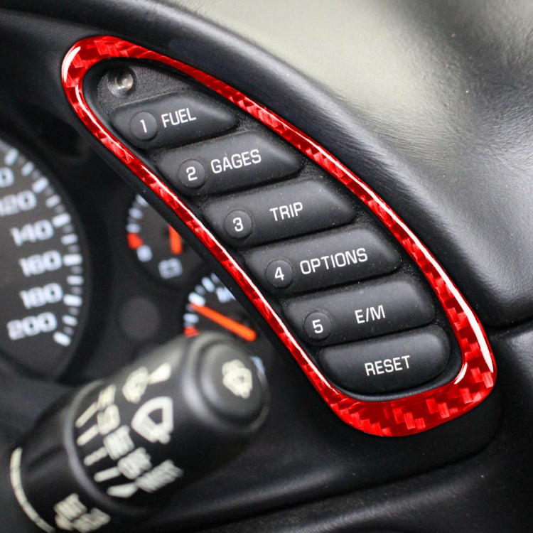2 in 1 Car Carbon Fiber Sides Speedometer Sticker for Chevrolet Corvette C5 1998-2004, Speedometer Sticker A