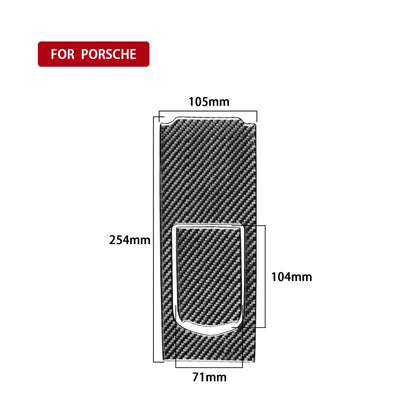 Car Carbon Fiber Rear Seat Multimedia Panel Decorative Sticker for Porsche Panamera 2010-2016, Left and Right Drive, Rear Seat Multimedia Panel