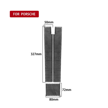 Car Carbon Fiber Rear Armrest Box Panel Decorative Sticker for Porsche Panamera 2010-2016, Left and Right Drive, Rear Armrest Box Panel