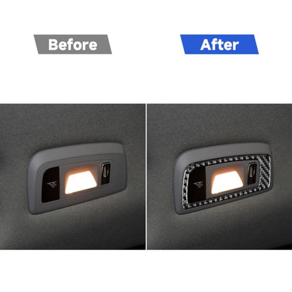 Car Carbon Fiber Rear Reading Light Decorative Sticker for Porsche Panamera 2010-2016, Left and Right Drive, Rear Reading Light
