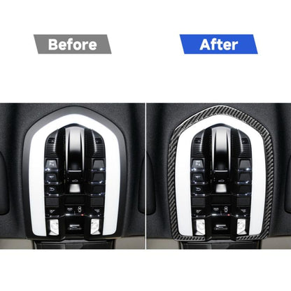 Car Carbon Fiber Front Reading Light Decorative Sticker for Porsche Panamera 2010-2016, Left and Right Drive, Front Reading Light