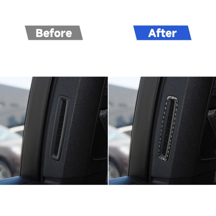 Car Carbon Fiber B-pillar Air Outlet Decorative Sticker for Porsche Panamera 2010-2016, Left and Right Drive, B-pillar Air Outlet