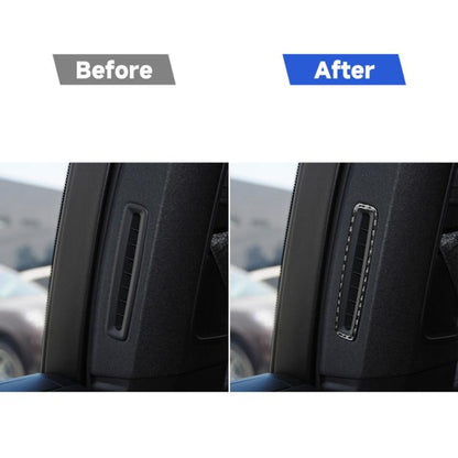 Car Carbon Fiber B-pillar Air Outlet Decorative Sticker for Porsche Panamera 2010-2016, Left and Right Drive, B-pillar Air Outlet