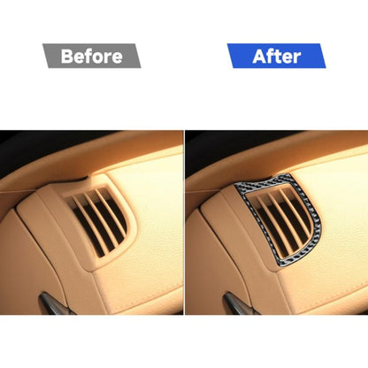 Car Carbon Fiber Dashboard Air Outlet Decorative Sticker for Porsche Panamera 2010-2016, Left and Right Drive, Dashboard Air Outlet