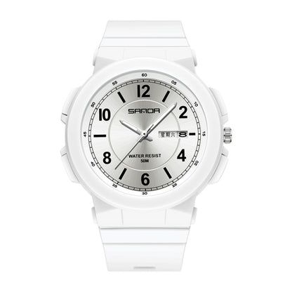 Sanda 6097 TPU Strap Dual Calendar Waterproof Electronic Watch