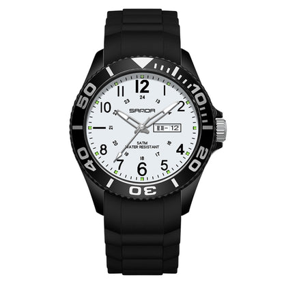 SANDA 9005 TPU Strap Dual Display Waterproof Electronic Watch