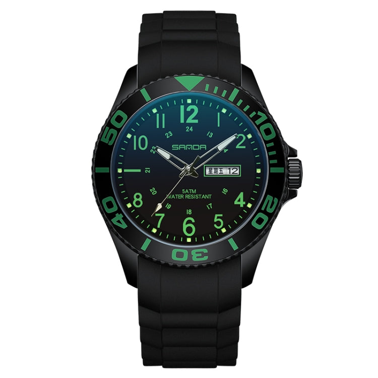 SANDA 9005 TPU Strap Dual Display Waterproof Electronic Watch
