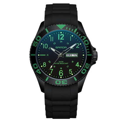 SANDA 9005 TPU Strap Dual Display Waterproof Electronic Watch