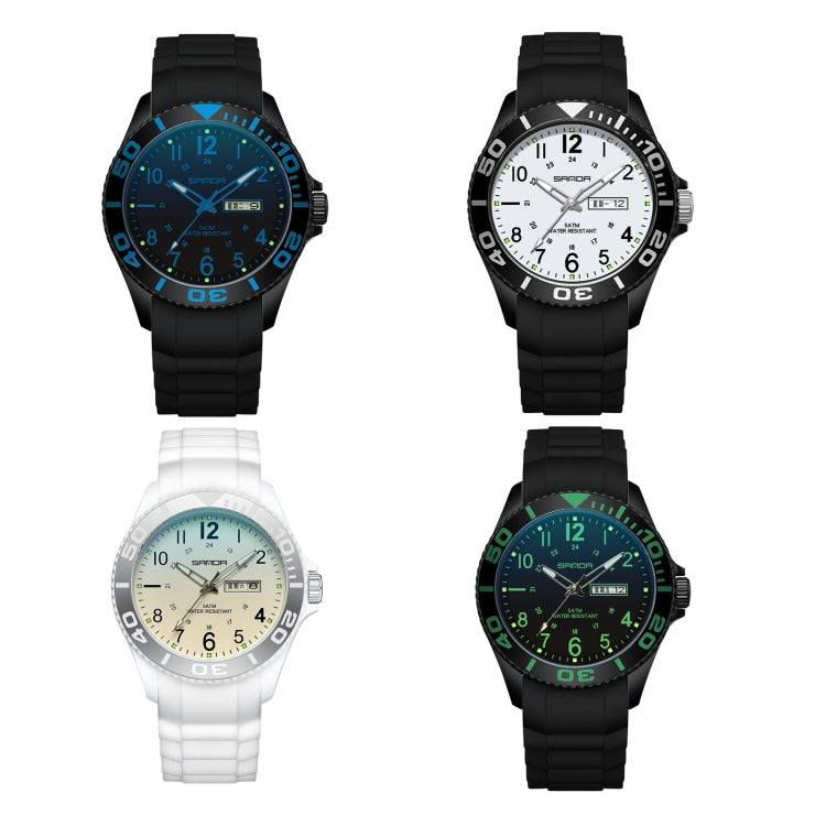 SANDA 9005 TPU Strap Dual Display Waterproof Electronic Watch