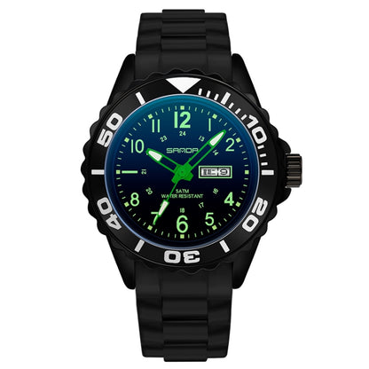 SANDA 1053 Womens TPU Strap Dual Display Waterproof Electronic Watch