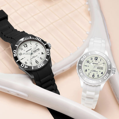 SANDA 1053 Womens TPU Strap Dual Display Waterproof Electronic Watch