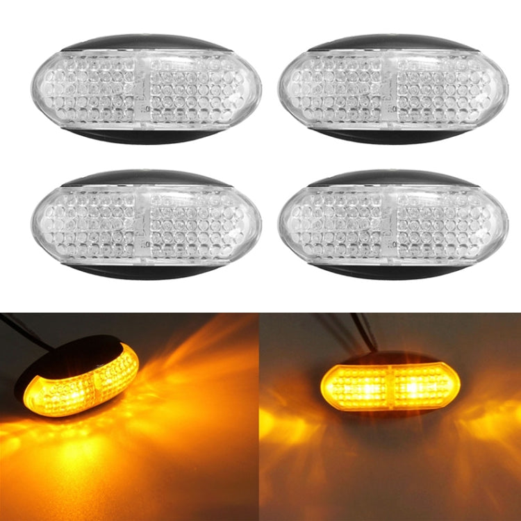 4 PCS MK-184 DC10-30V Truck Two-color Side Clearance Maker Light
