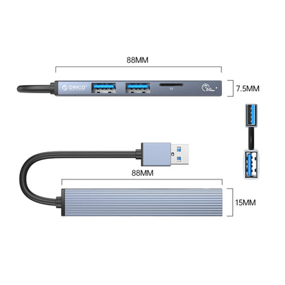 ORICO AH-A12F USB 3.0x1 + USB 2.0x2 + TF Card to USB 3.0 HUB Adapter, AH-A12F