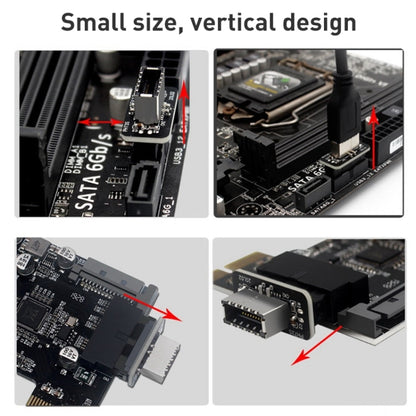10 PCS 73S Mainboard USB 3.0 19P/20P to Type-E90 Degree Adapter, 10pcs