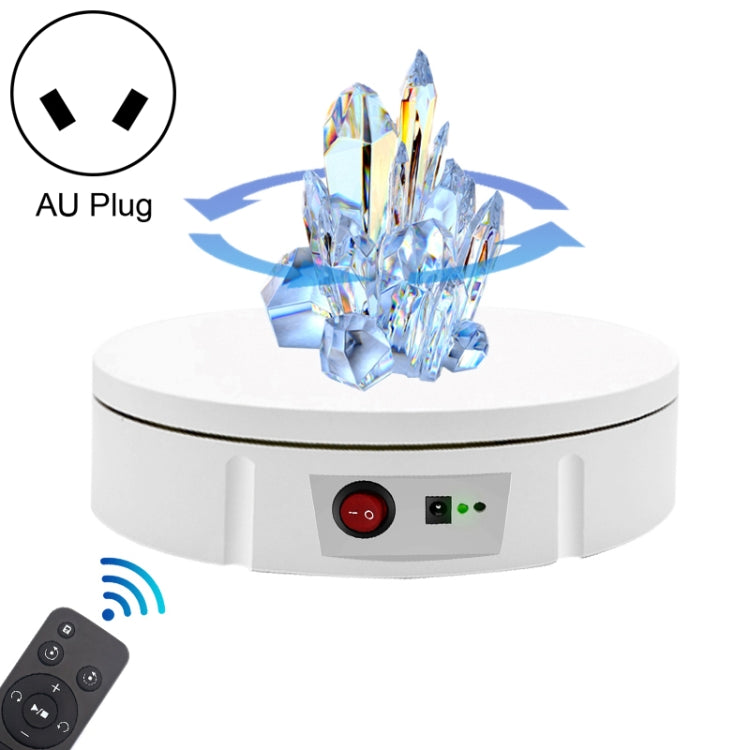 22cm Charging Rotating Display Stand Video Shooting Turntable, Load: 50kg, US Plug, EU Plug, UK Plug, AU Plug