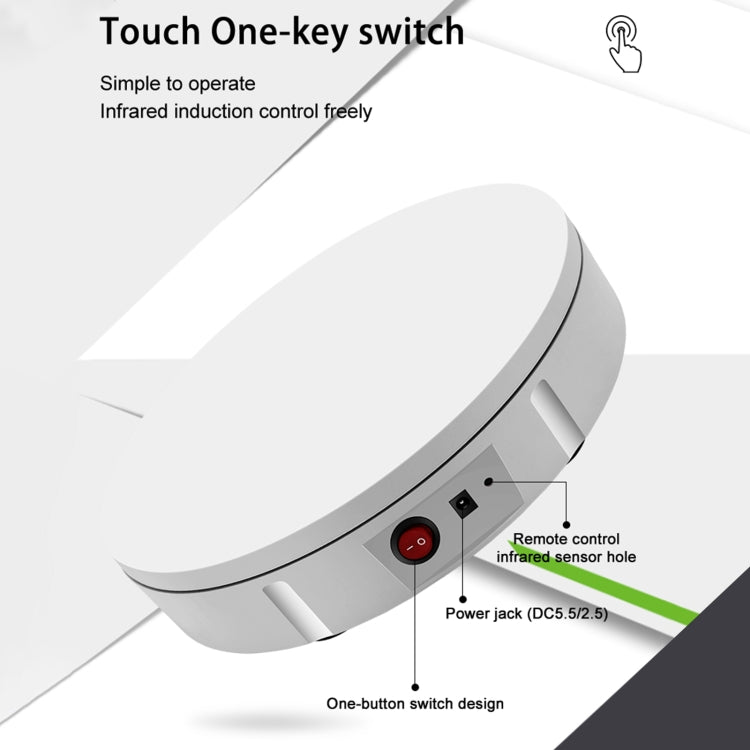 30cm Charging Rotating Display Stand Video Shooting Turntable, Load: 50kg, EU Plug, 30cm , Charging Power, US Plug, 30cm , Charging Power, UK Plug, 30cm , Charging Power, AU Plug, 30cm, Charging Power, US Plug, 30cm, Charging Power, UK Plug...