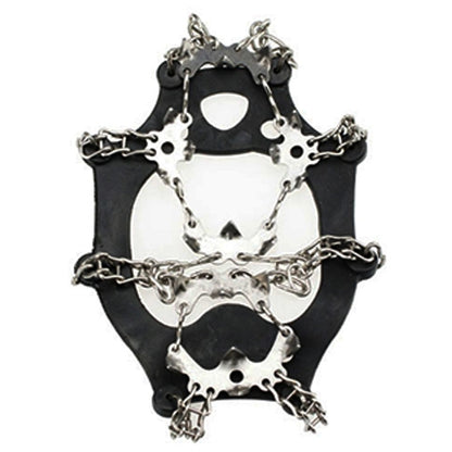 1 Pair 19 Teeth Anti-Slip Ice Gripper Hiking Climbing Chain Shoes Covers, 19 Teeth Size:L(Black), 19 Teeth Size:L(Orange), 19 Teeth Size:XL(Black), 19 Teeth Size:XL(Orange)