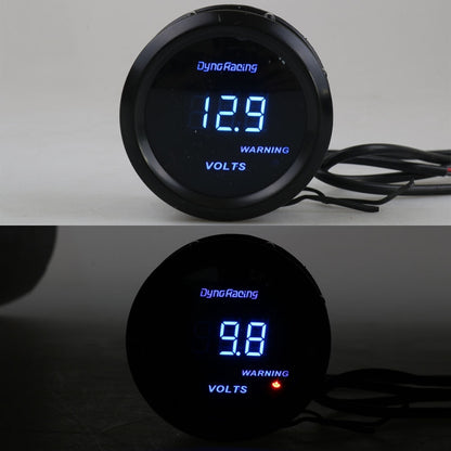 Car Modified 12V Universal 52mm Blue Light Digital Display Meter, Voltmeter, Water Temperature Gauge, Oil Temperature Gauge, Oil Pressure Gauge, Turbo Boost Gauge BAR, Turbo Boost Gauge PSI, Tachometer