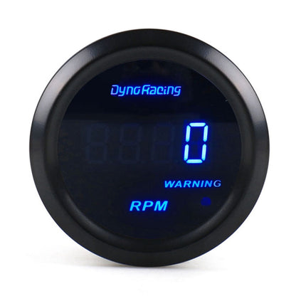 Car Modified 12V Universal 52mm Blue Light Digital Display Meter, Voltmeter, Water Temperature Gauge, Oil Temperature Gauge, Oil Pressure Gauge, Turbo Boost Gauge BAR, Turbo Boost Gauge PSI, Tachometer