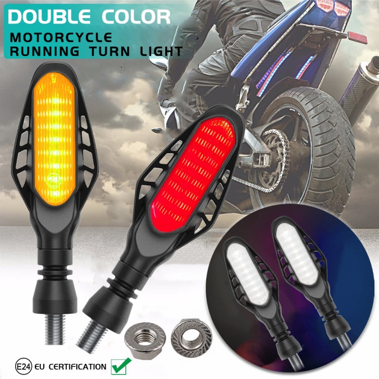 4 PCS Modified Motorcycle 16LEDs Brake Turn Tail Light, Transparent Shell
