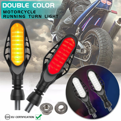 4 PCS Modified Motorcycle 16LEDs Brake Turn Tail Light, Transparent Shell