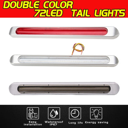 2 PCS 72LEDs Two-color Brake Turn Tail Light
