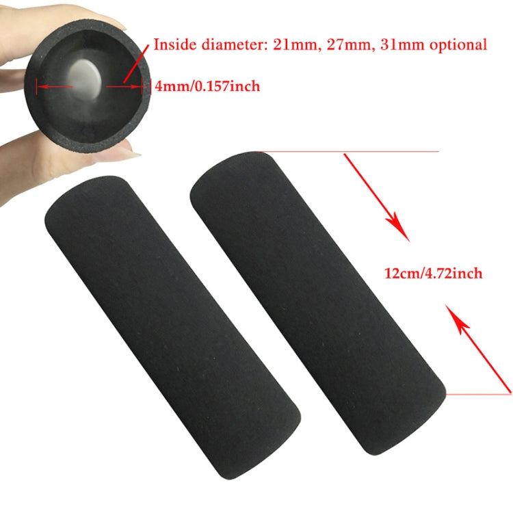 1 Pair Motorcycle Non-slip Sweat-absorbing Waterproof Sponge Handle Cover, 21mm, 27mm, 31mm