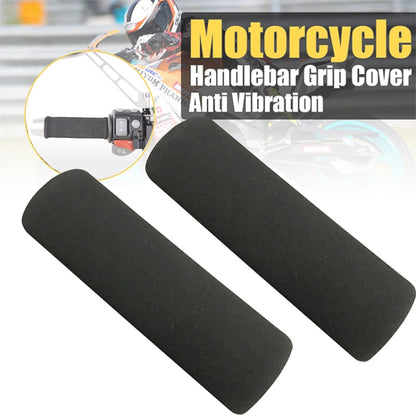 1 Pair Motorcycle Non-slip Sweat-absorbing Waterproof Sponge Handle Cover, 21mm, 27mm, 31mm