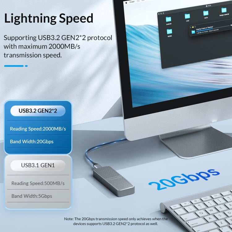 ORICO M.2 NGFF 6Gbps SSD Enclosure, M.2 NGFF (Gold), M.2 NGFF (Silver), M.2 NGFF (Grey)