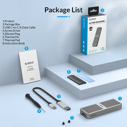 ORICO M.2 NGFF 6Gbps SSD Enclosure, M.2 NGFF (Gold), M.2 NGFF (Silver), M.2 NGFF (Grey)