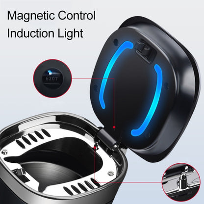 Car Portable Metal Ashtray Built-in LED, Portable Silver, Portable Red, Portable Black