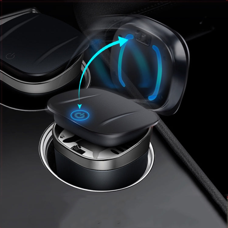 Car Portable Metal Ashtray Built-in LED, Portable Red, Portable Black, Portable Silver