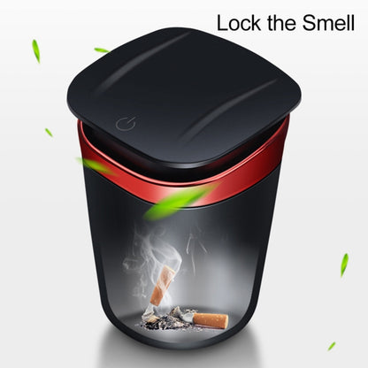 Car Portable Metal Ashtray Built-in LED, Portable Silver, Portable Red, Portable Black