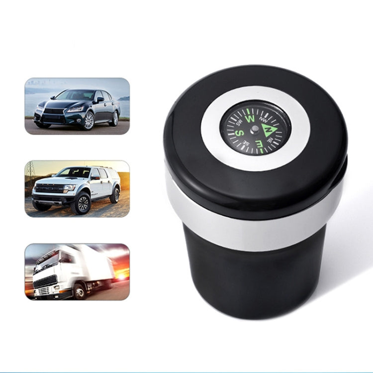 Car Compass Ashtray Built-in LED, Car Compass Ashtray